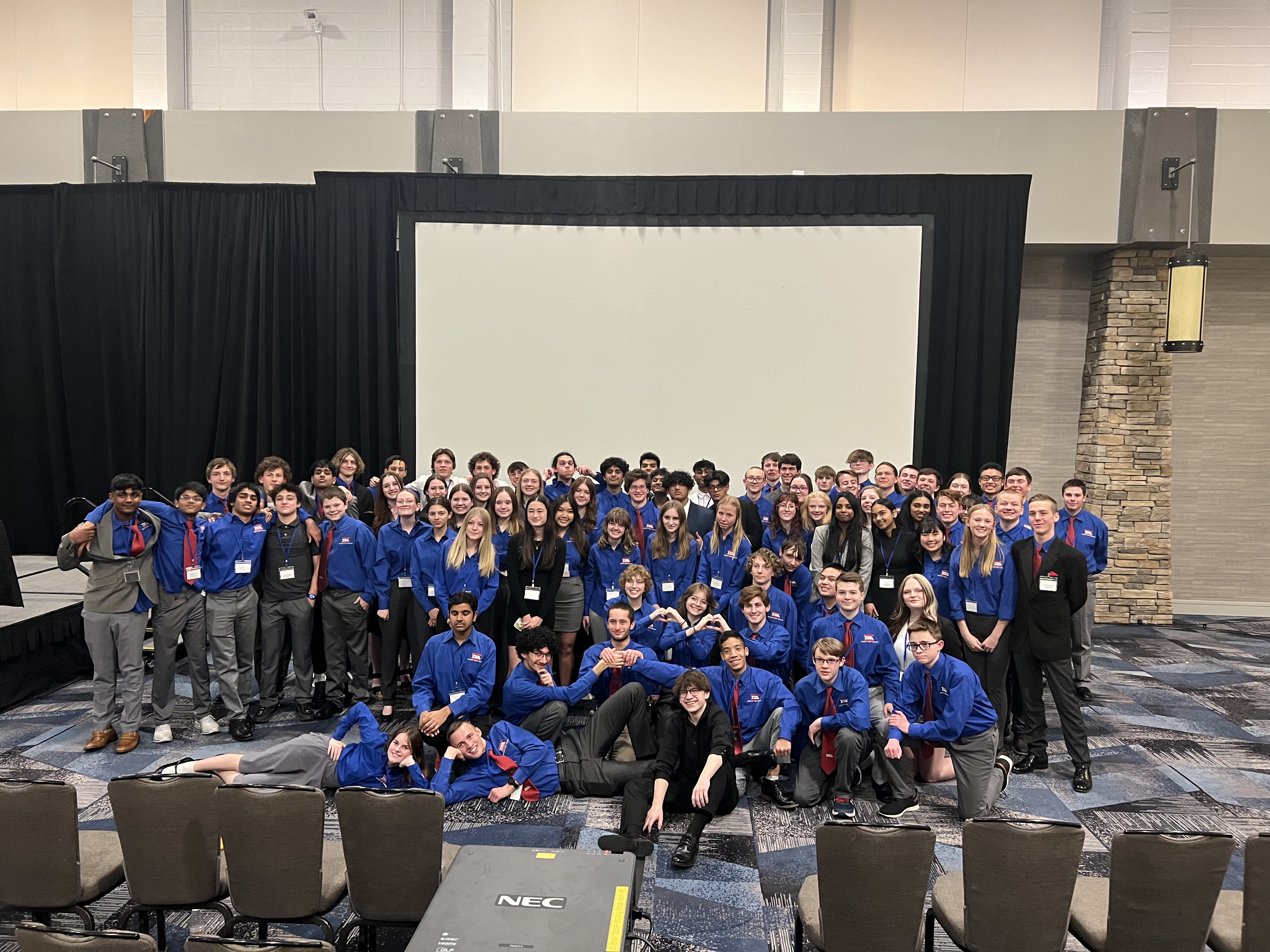 Students testing their engineering project