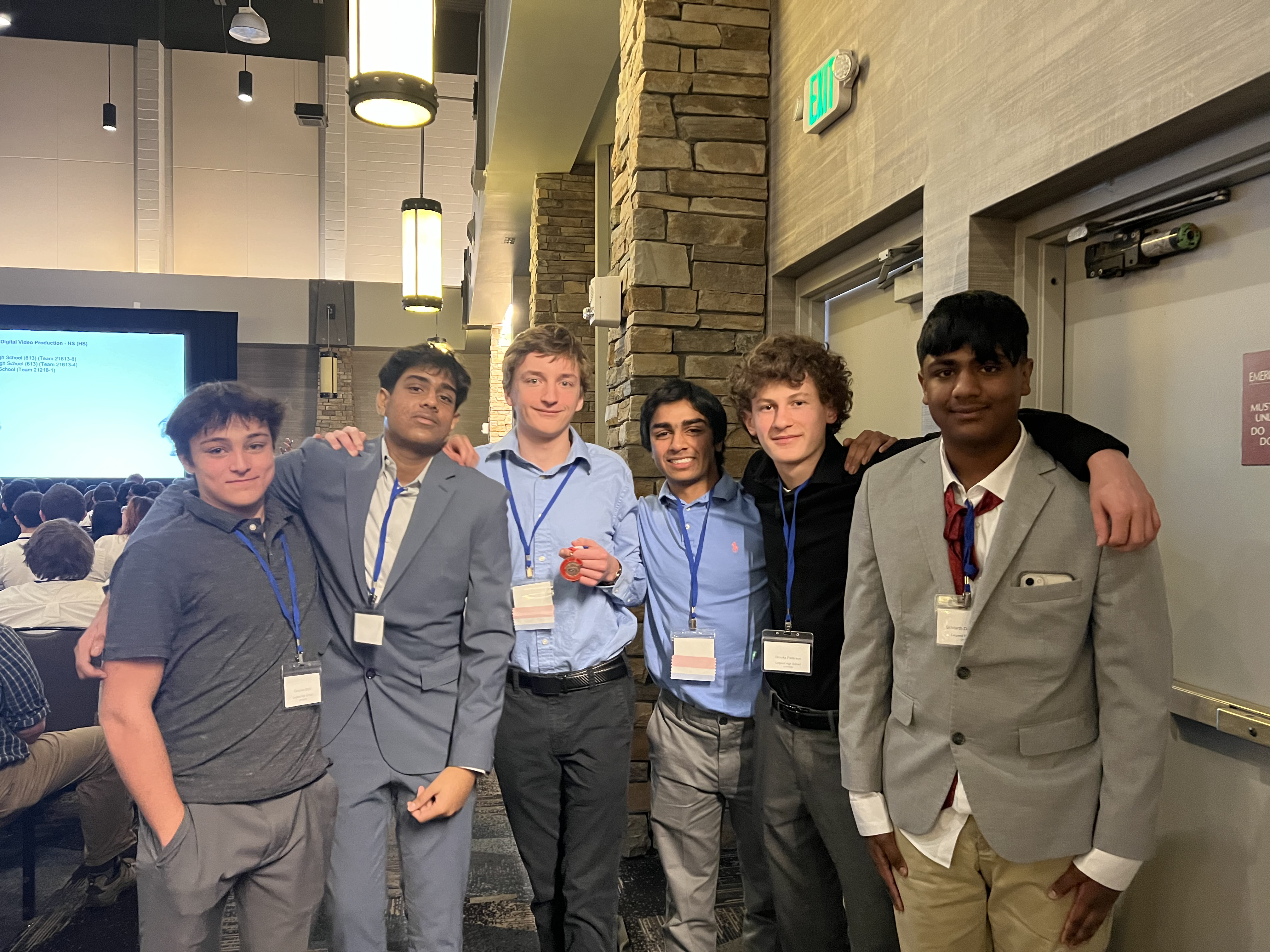 Team presenting at competition